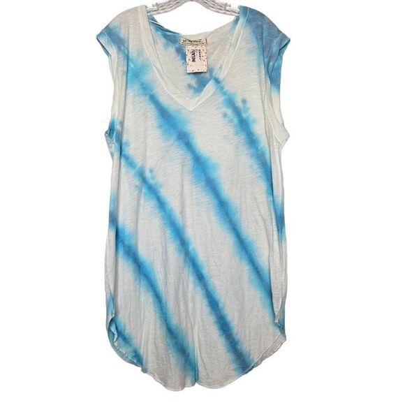 Free People Relaxed Ocean Breeze Top Shirt Size Medium - Picture 3 of 8